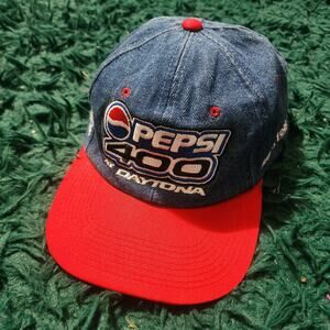 Vintage Pepsi 400 Daytona Inaugural Night Race Denim Snapback NASCAR Hat
